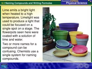 What information do the name and formula of an ionic compound provide?