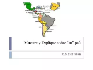 muestre y explique sobre tu pa s