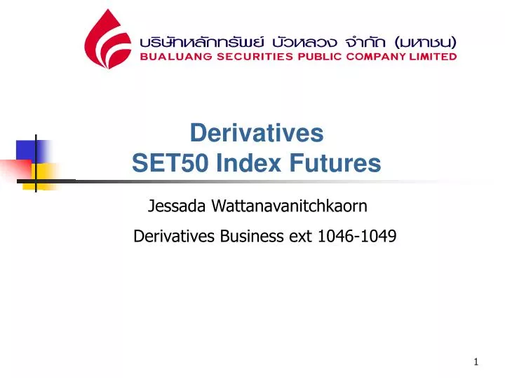 derivatives set50 index futures