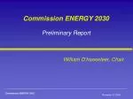 Commission ENERGY 2030 Preliminary Report - slide 1