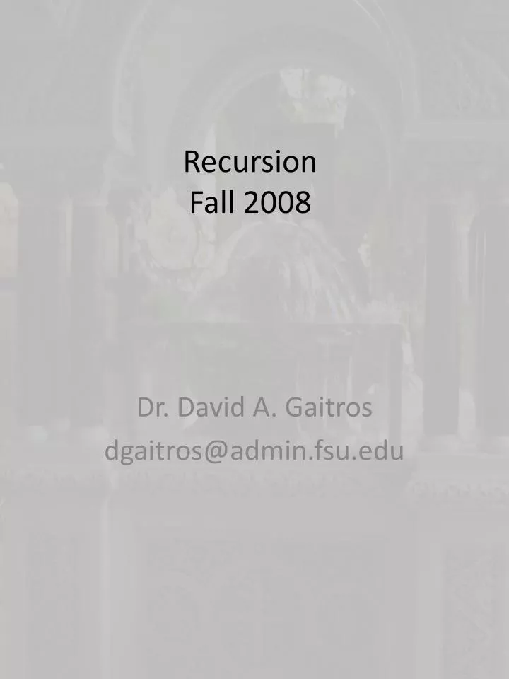 recursion fall 2008