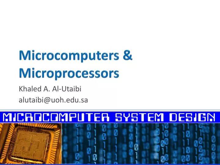 microcomputers microprocessors