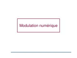 modulation num rique