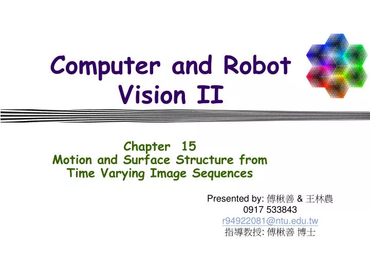 computer and robot vision ii