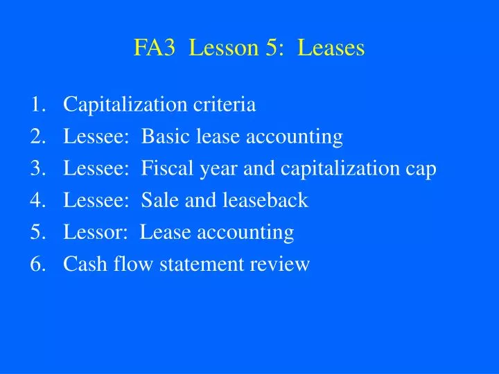 fa3 lesson 5 leases