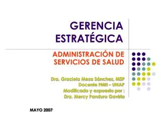 gerencia estrat gica