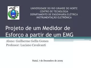 projeto de um medidor de esfor o a partir de um emg