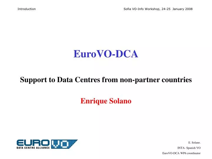 eurovo dca support to data centres from non partner countries enrique solano