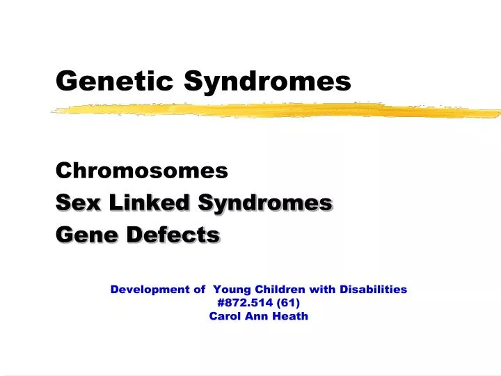 genetic syndromes