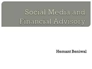 Social Media and Financial Advisory