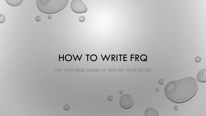 how to write f r q