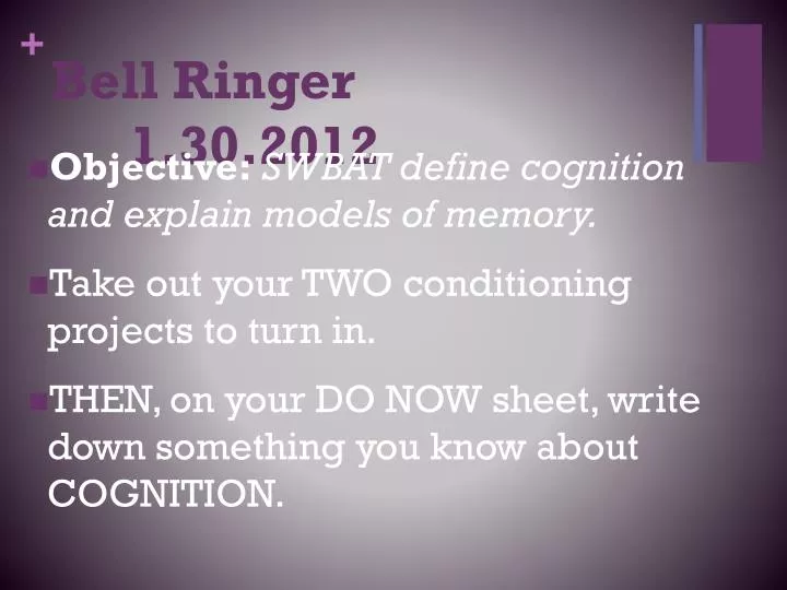 bell ringer 1 30 2012