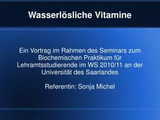 wasserl sliche vitamine