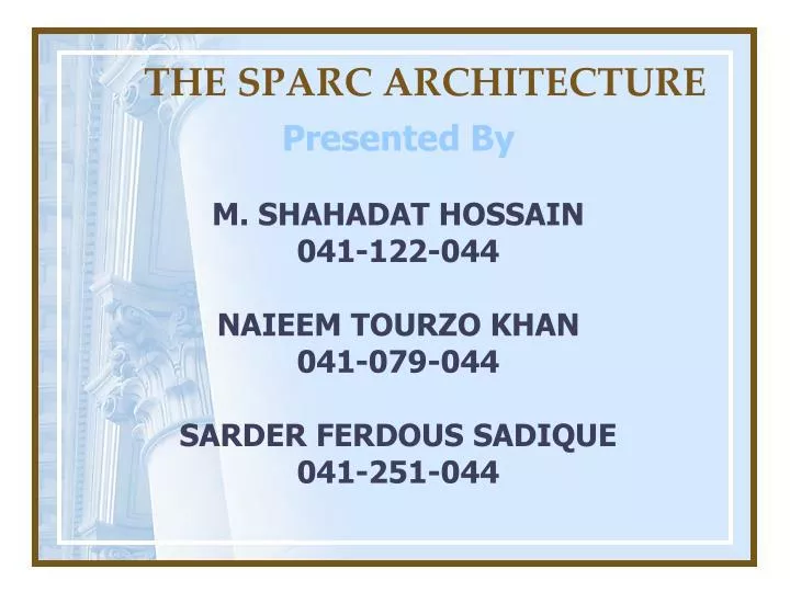 the sparc architecture