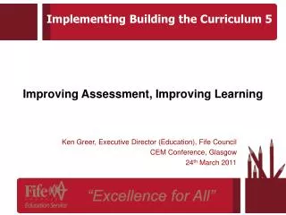 Improving Assessment, Improving Learning