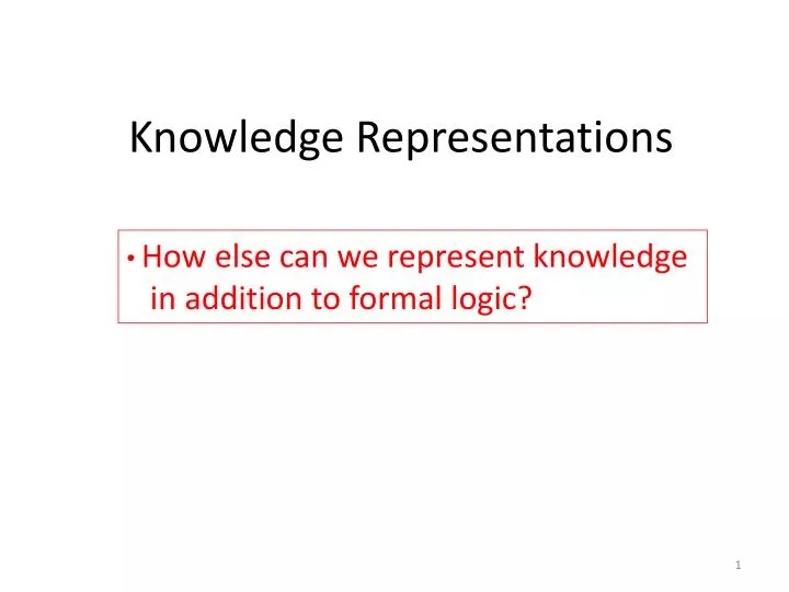 knowledge representations