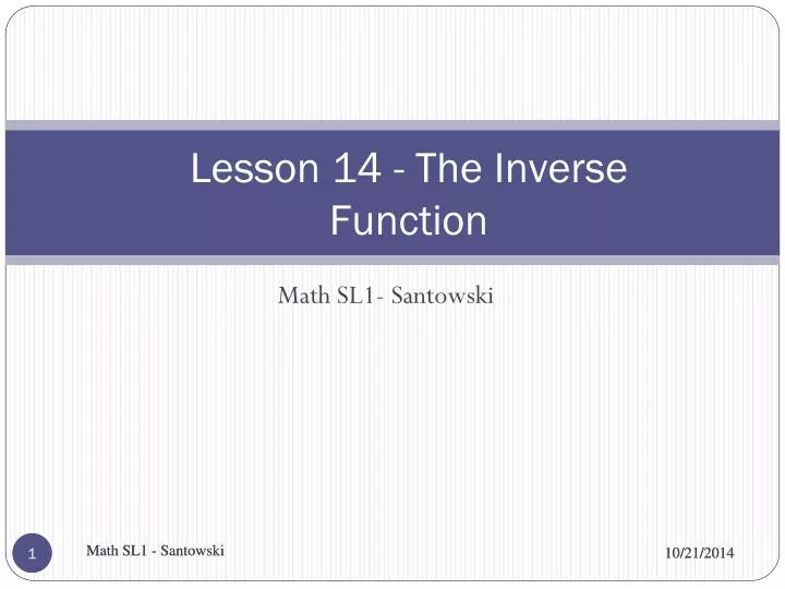 math sl1 santowski