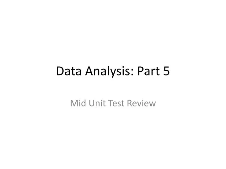 data analysis part 5