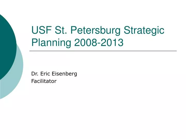 usf st petersburg strategic planning 2008 2013