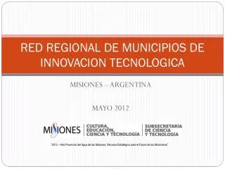 red regional de municipios de innovacion tecnologica