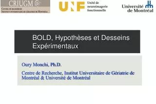 bold hypoth ses et desseins exp rimentaux