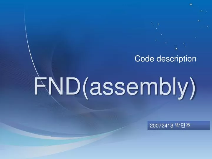 fnd assembly