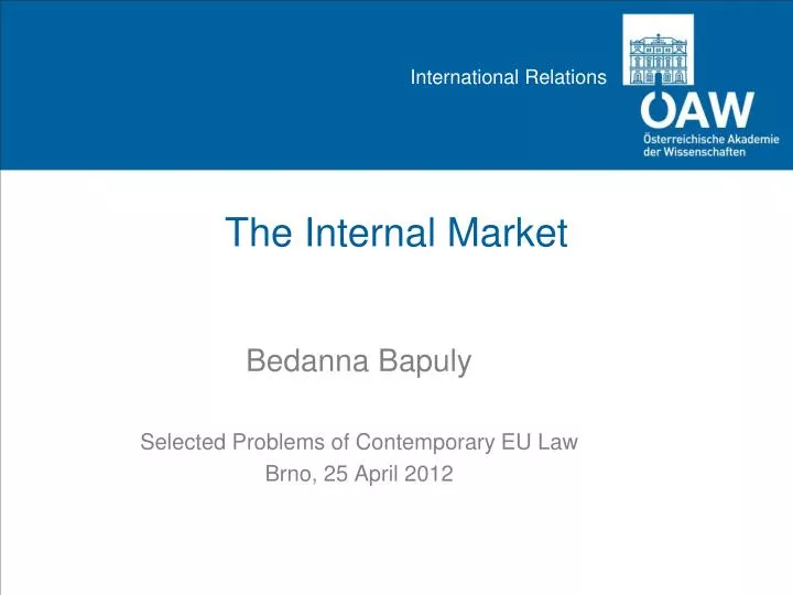 the internal market