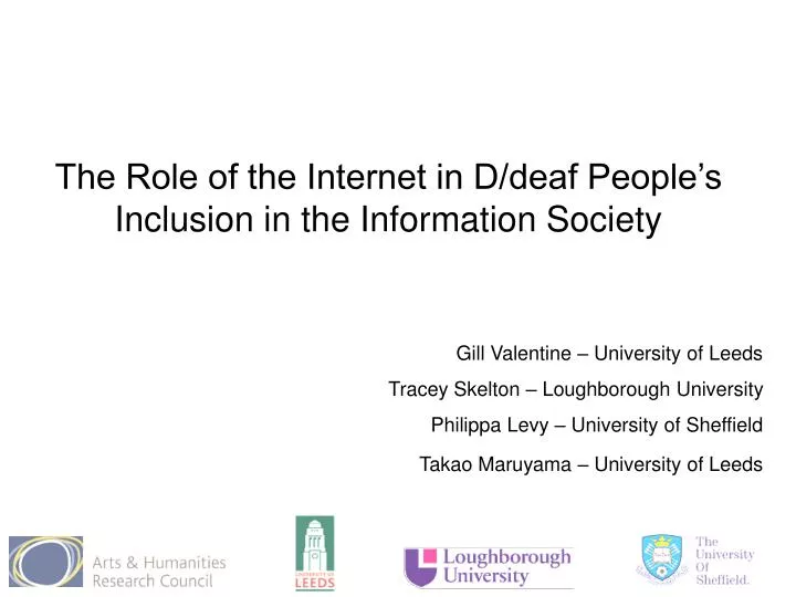 the role of the internet in d deaf people s inclusion in the information society