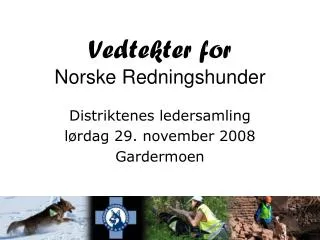 vedtekter for norske redningshunder