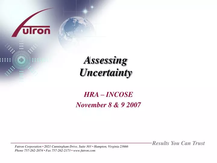 assessing uncertainty