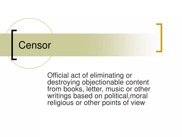 censor