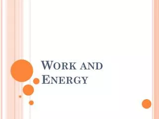 Work and Energy