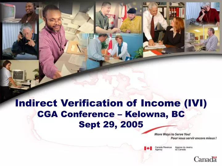 indirect verification of income ivi cga conference kelowna bc sept 29 2005