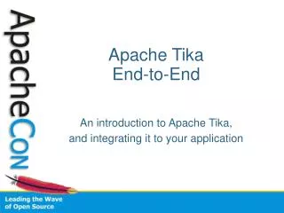 Apache Tika End-to-End