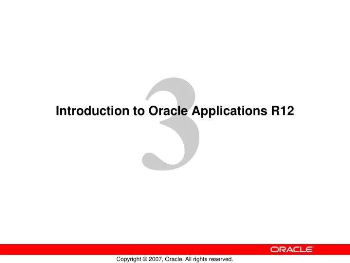 introduction to oracle applications r12