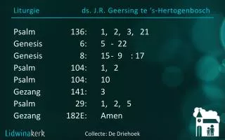 liturgie ds j r geersing te s hertogenbosch