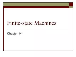 Finite-state Machines