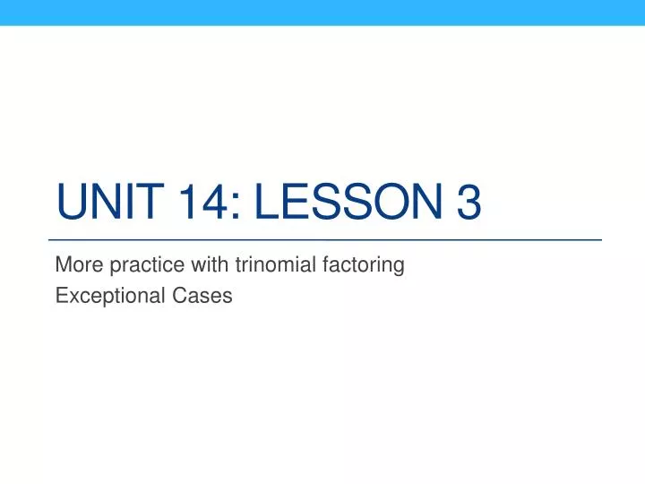 unit 14 lesson 3