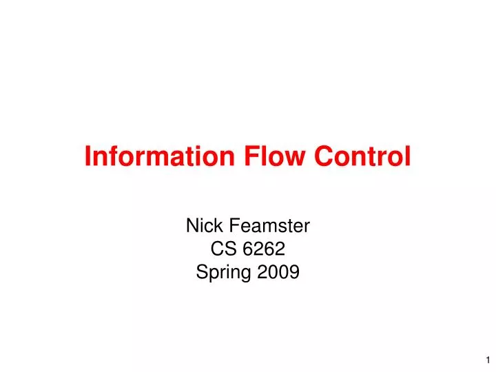 information flow control