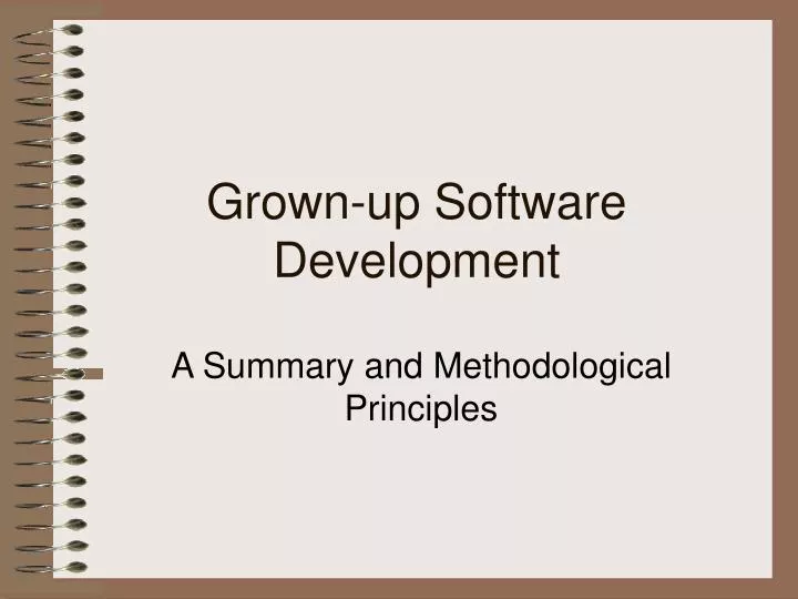 grown up software development