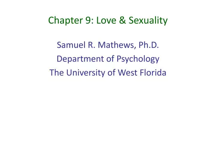 chapter 9 love sexuality