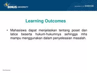 learning outcomes