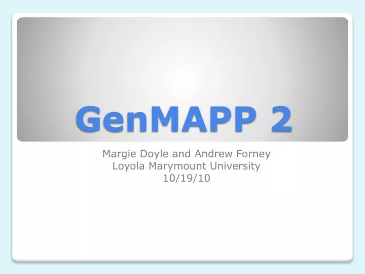 genmapp 2