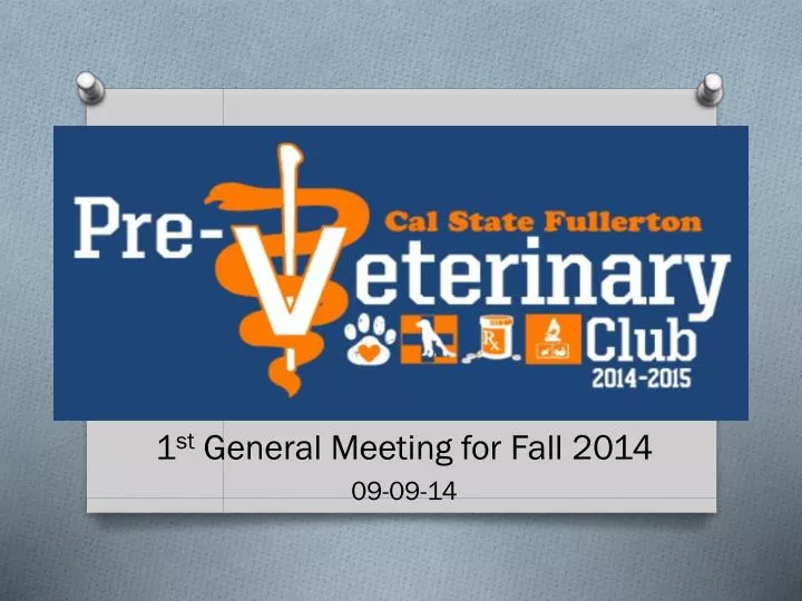1 st general meeting for fall 2014 09 09 14