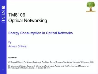 TM8106 Optical Networking