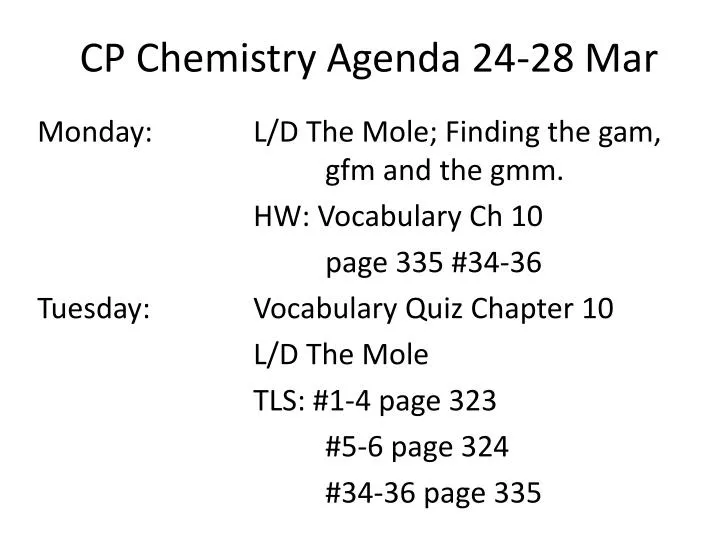 cp chemistry agenda 24 28 mar