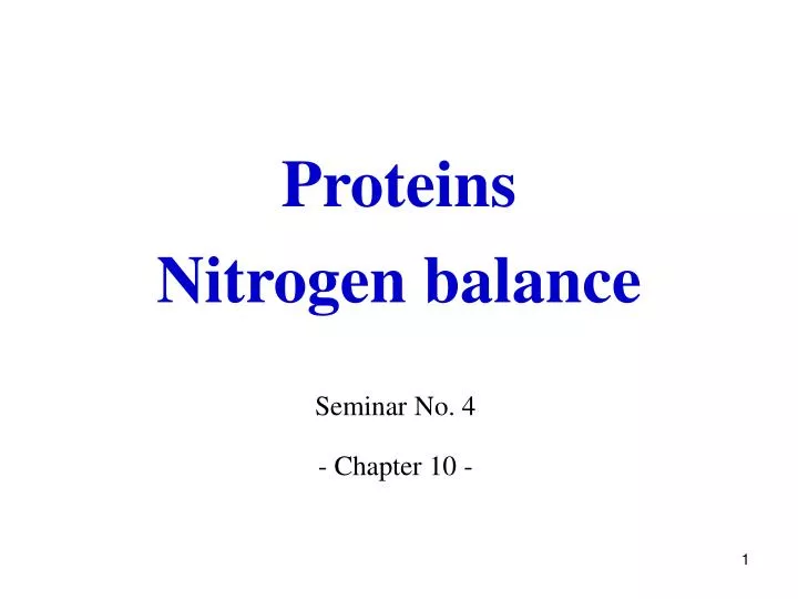 proteins nitrogen balance