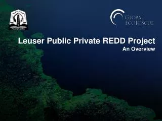Leuser Public Private REDD Project 	An Overview