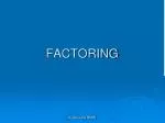 FACTORING - slide 1