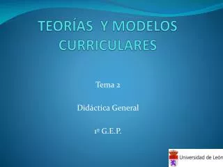 teor as y modelos curriculares